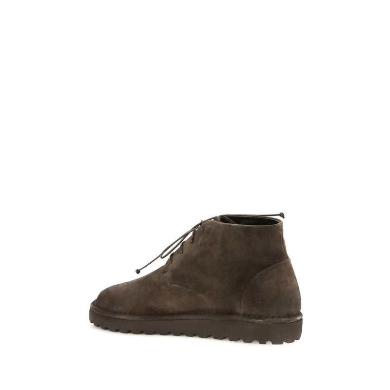 Marsell Brown Suede Leather Lace-Up Boots