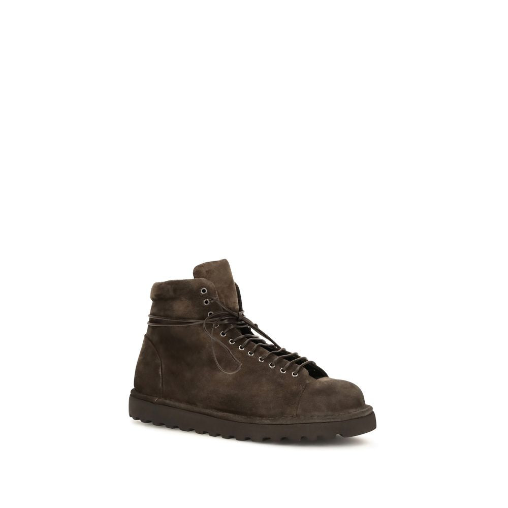 Bottes à lacets en cuir suédé marron Marsell