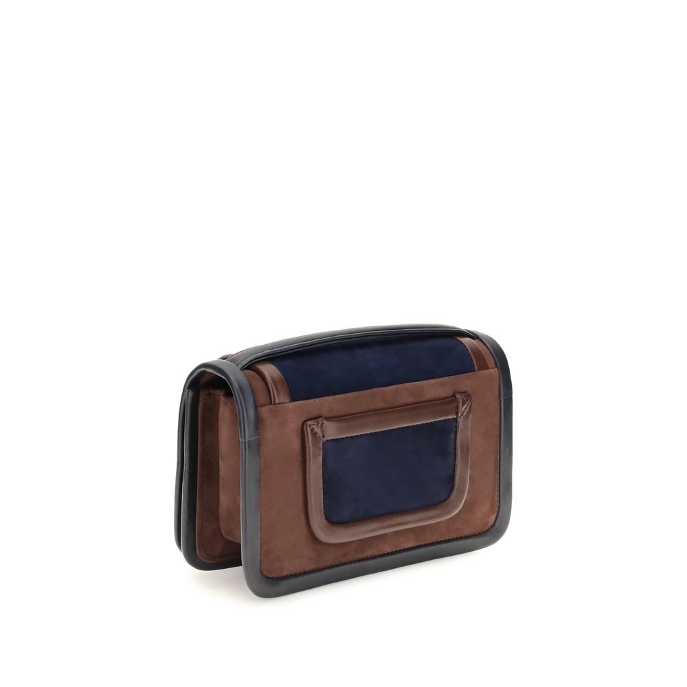 Sac porté épaule Pierre Hardy en cuir de veau marron Bos Taurus