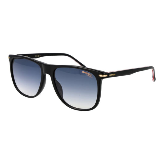 Carrera Black Acetate Sunglasses with Blue Gradient Lenses