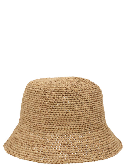 Ibeliv Beige Raffia Bucket Hat