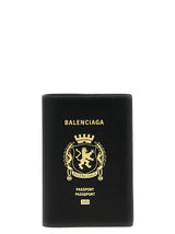 Porte-cartes Balenciaga en cuir de veau noir