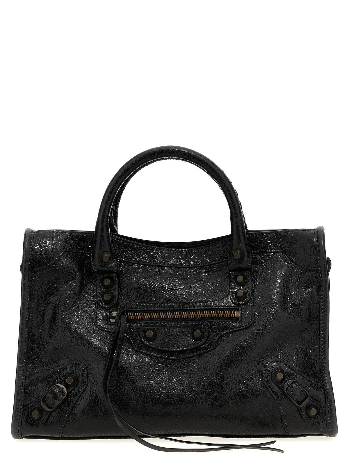 Sac à main Balenciaga en cuir d'agneau noir