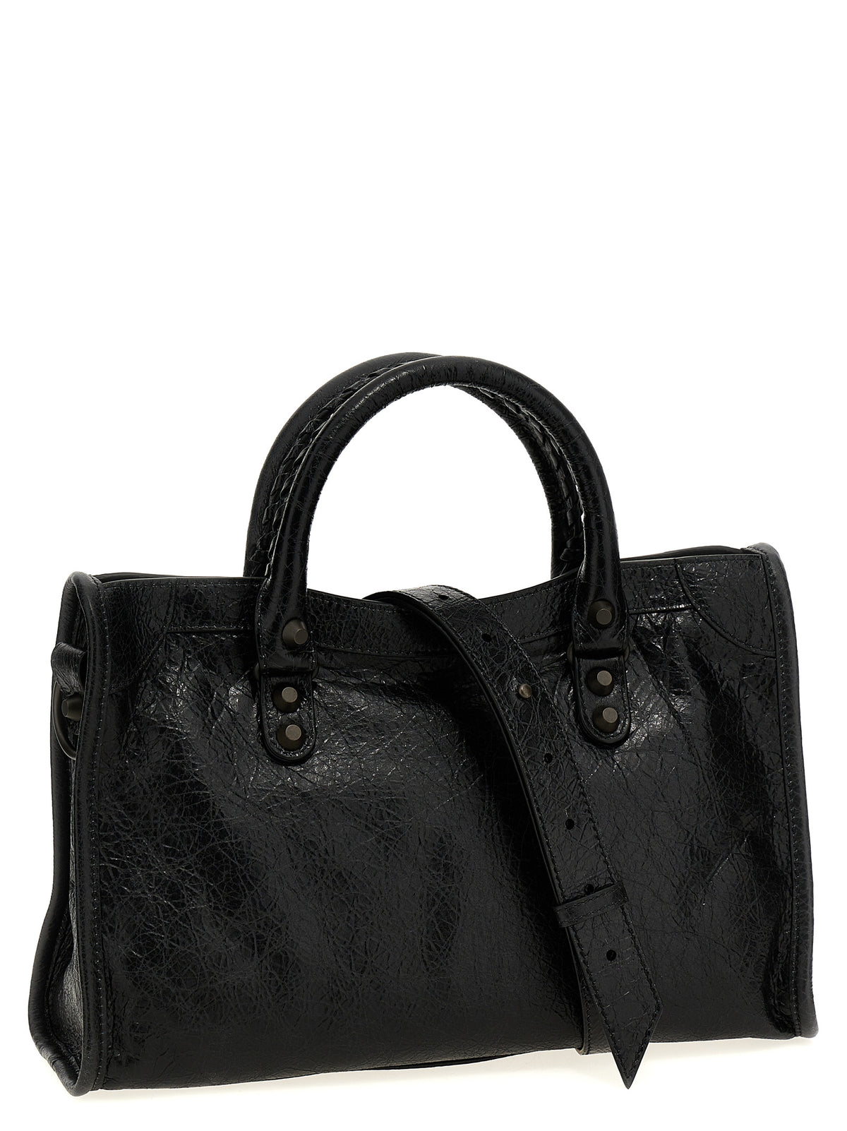 Sac à main Balenciaga en cuir d'agneau noir