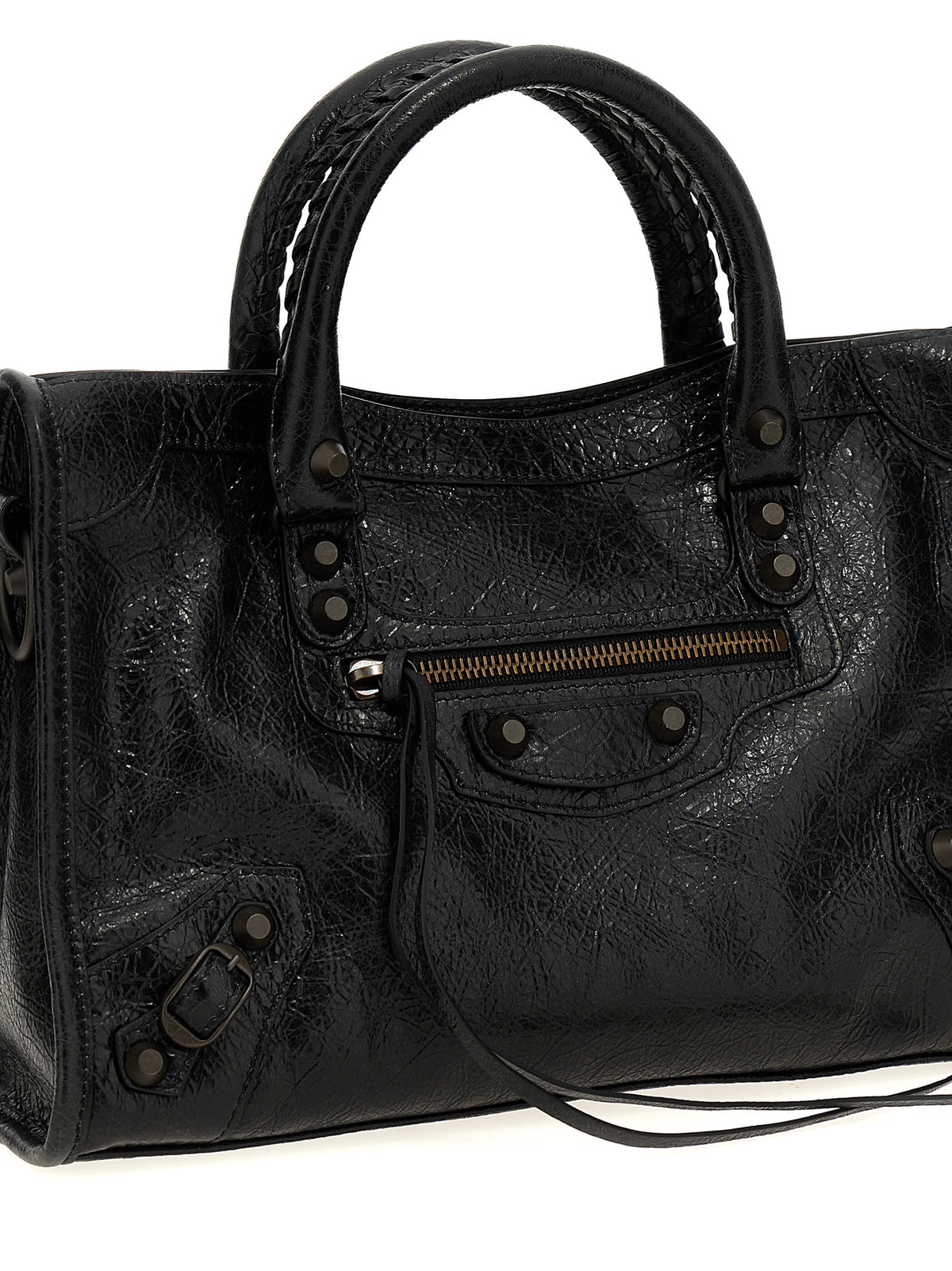 Sac à main Balenciaga en cuir d'agneau noir
