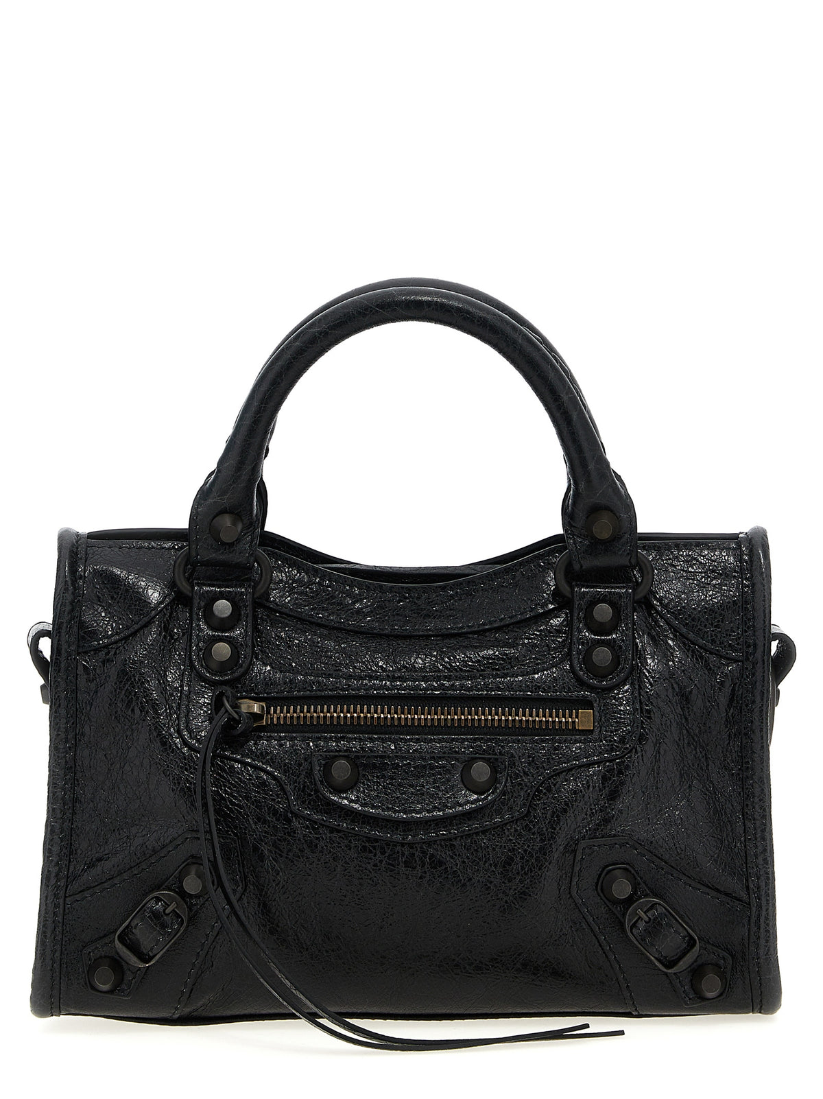 Sac à main Balenciaga en cuir d'agneau noir