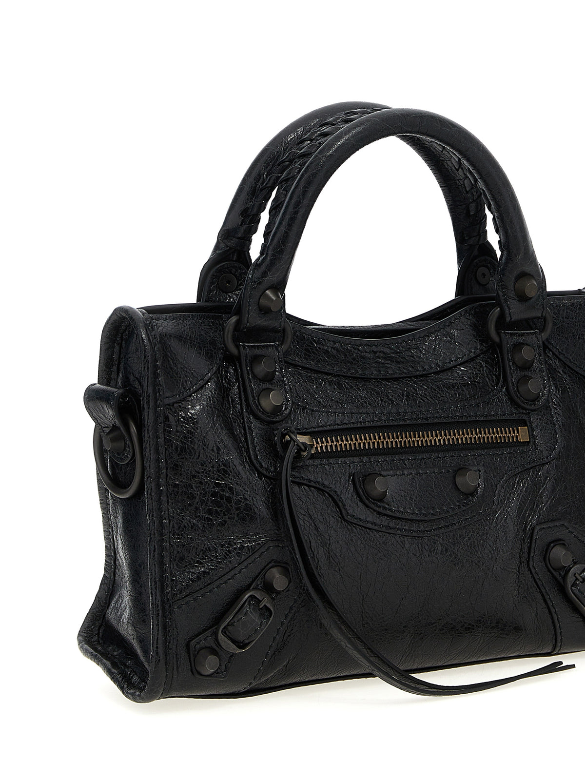 Sac à main Balenciaga en cuir d'agneau noir