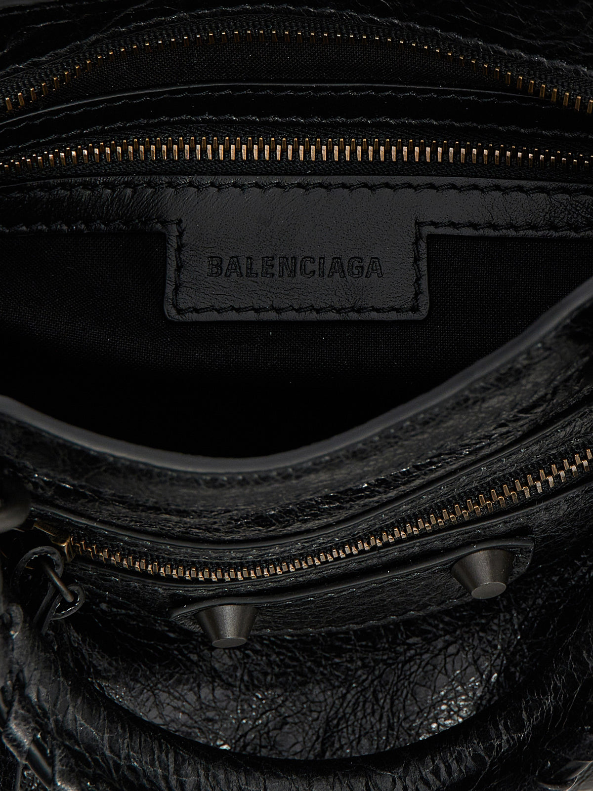 Sac à main Balenciaga en cuir d'agneau noir