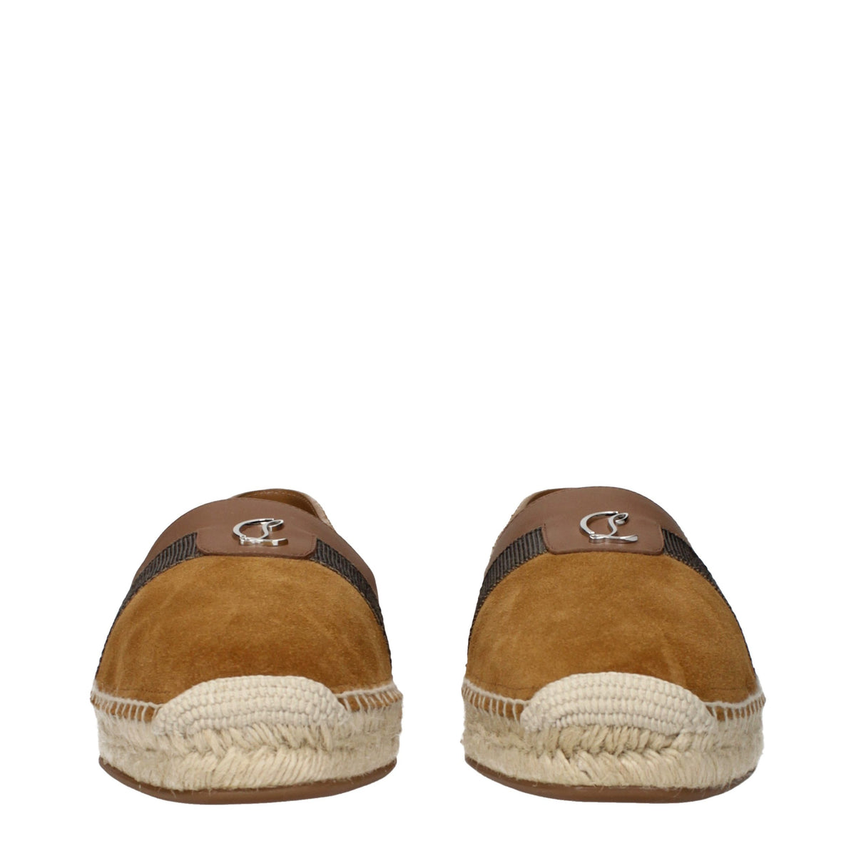 Espadrilles en cuir marron Christian Louboutin