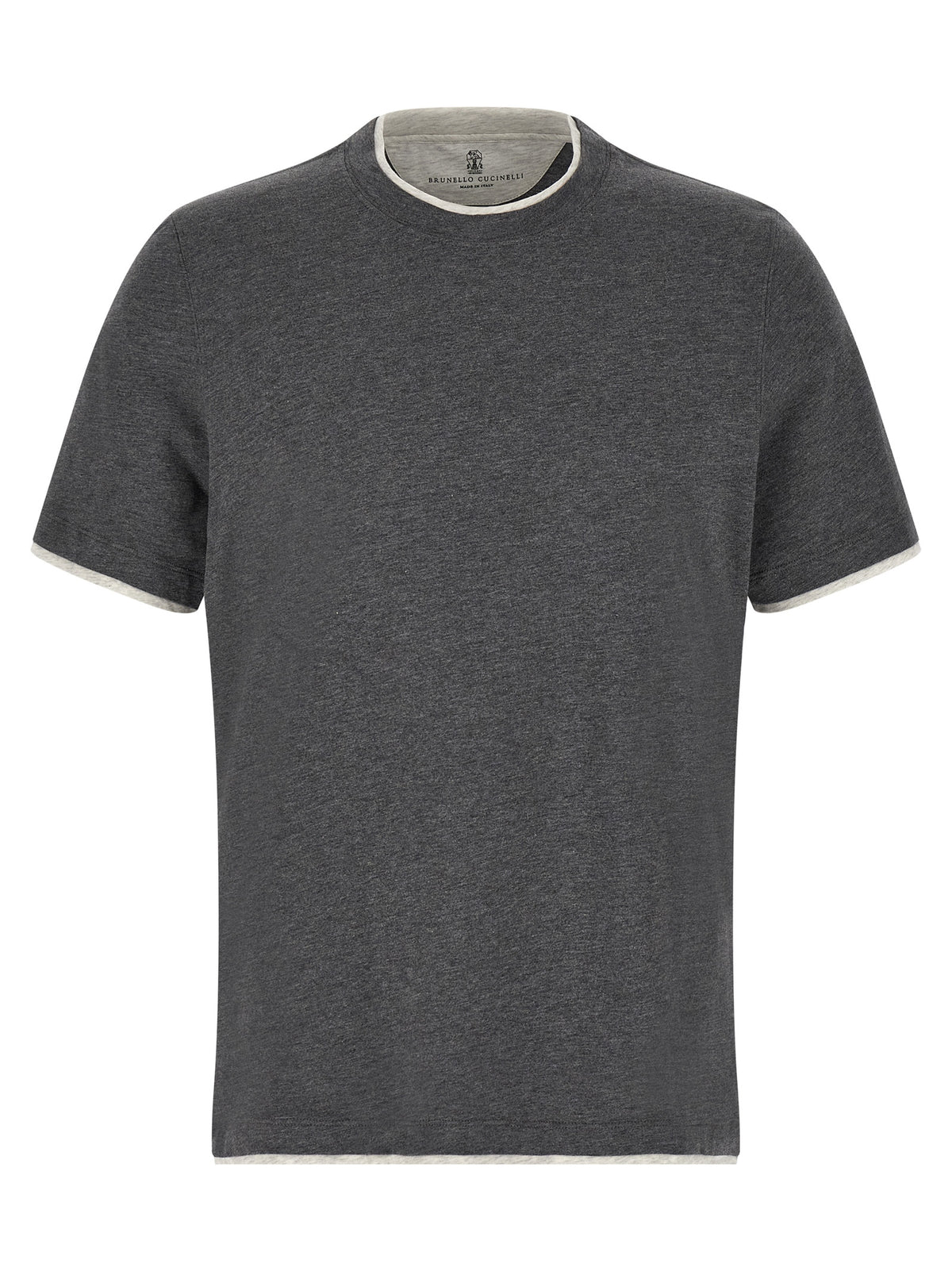 Brunello Cucinelli Gray Cotton T-Shirt