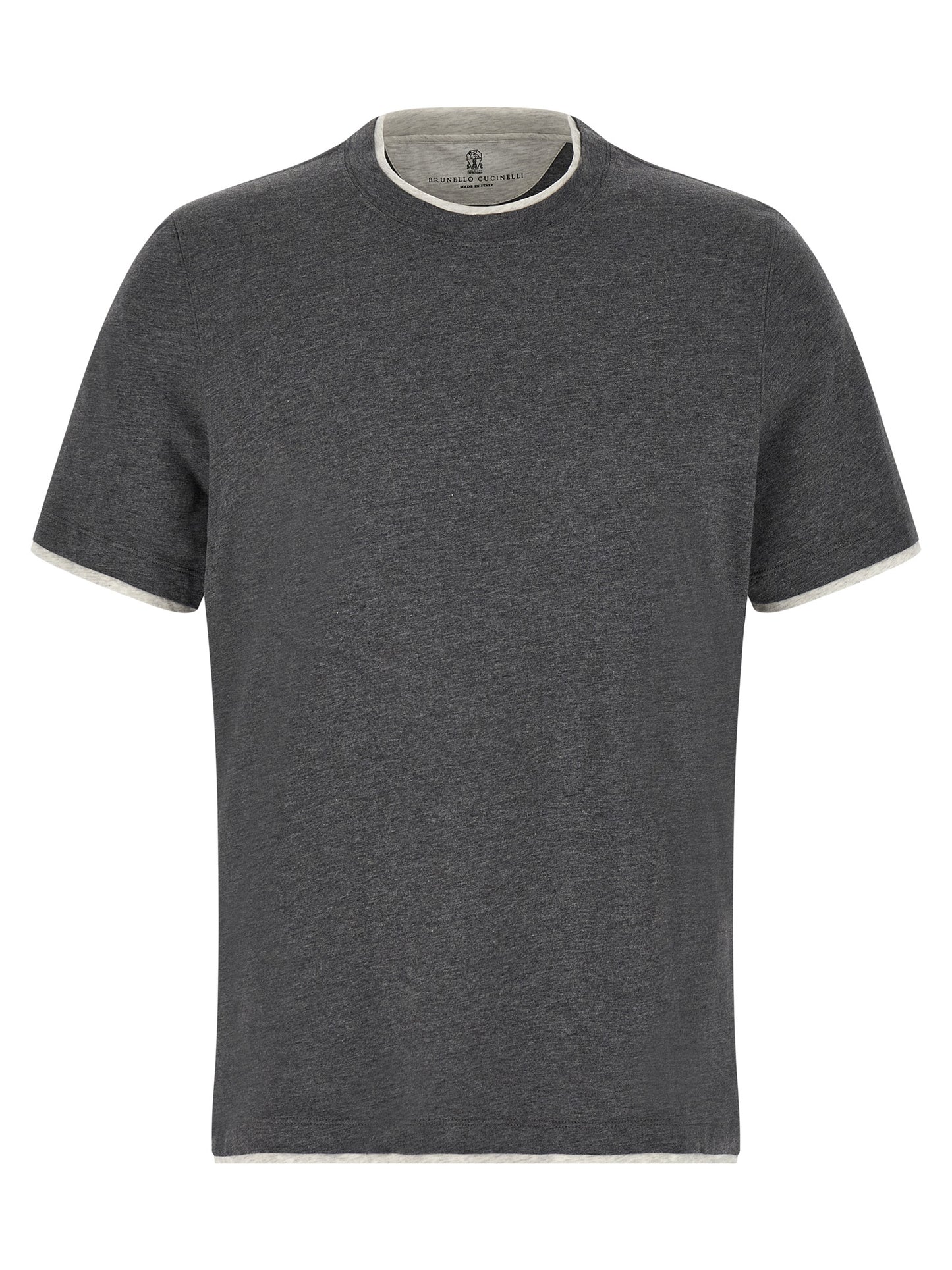 Brunello Cucinelli Gray Cotton T-Shirt