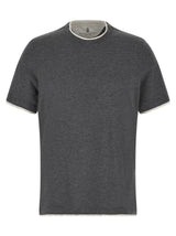 Brunello Cucinelli Gray Cotton T-Shirt