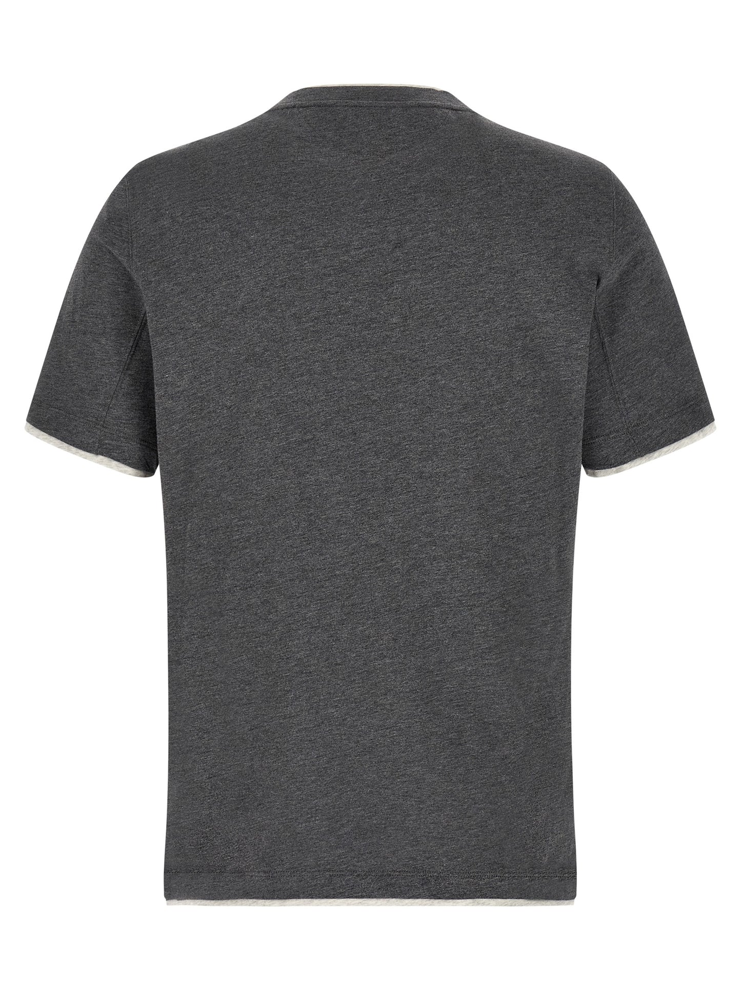Brunello Cucinelli Gray Cotton T-Shirt