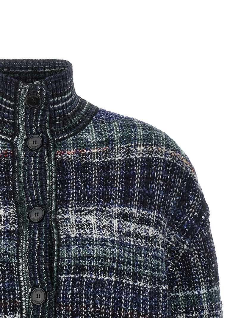 Missoni Blue Wool Cardigan