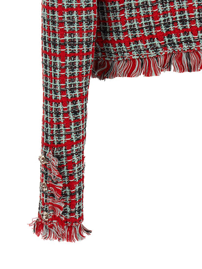Self-Portrait Multicolor Cotton Full-Length Jacket