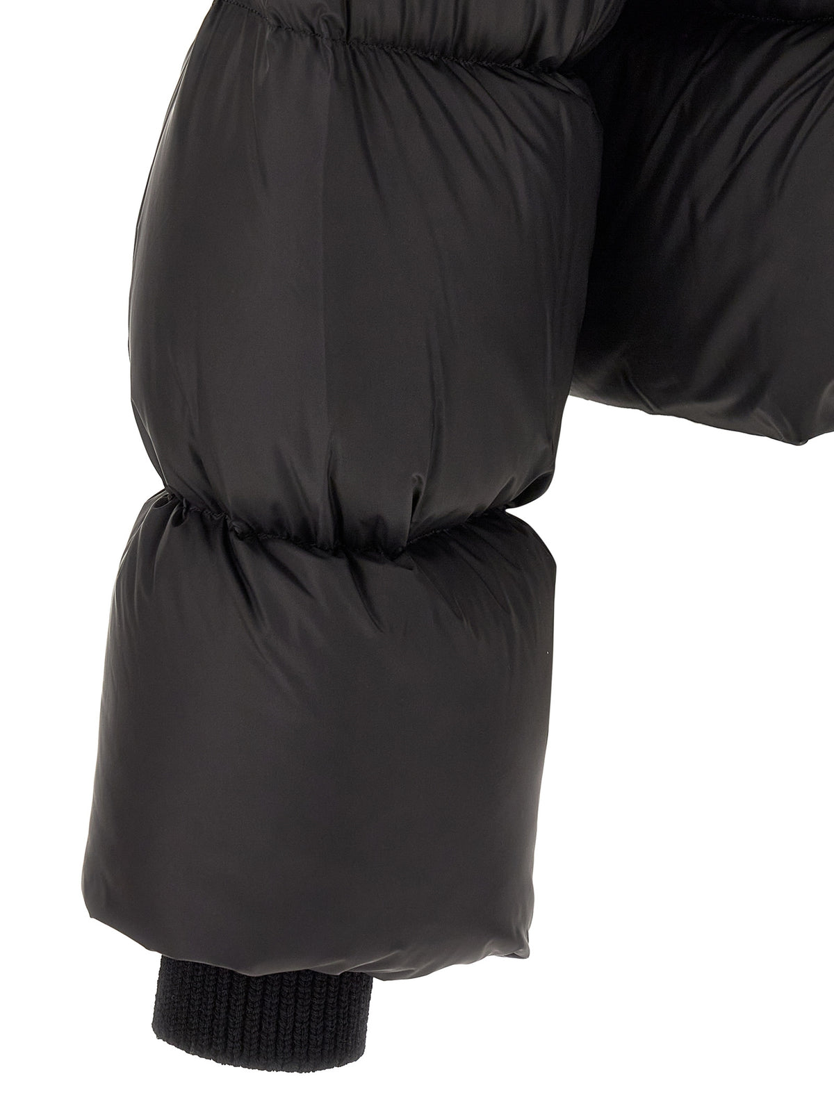 Rick Owens Black Nylon Full-Length Jacket