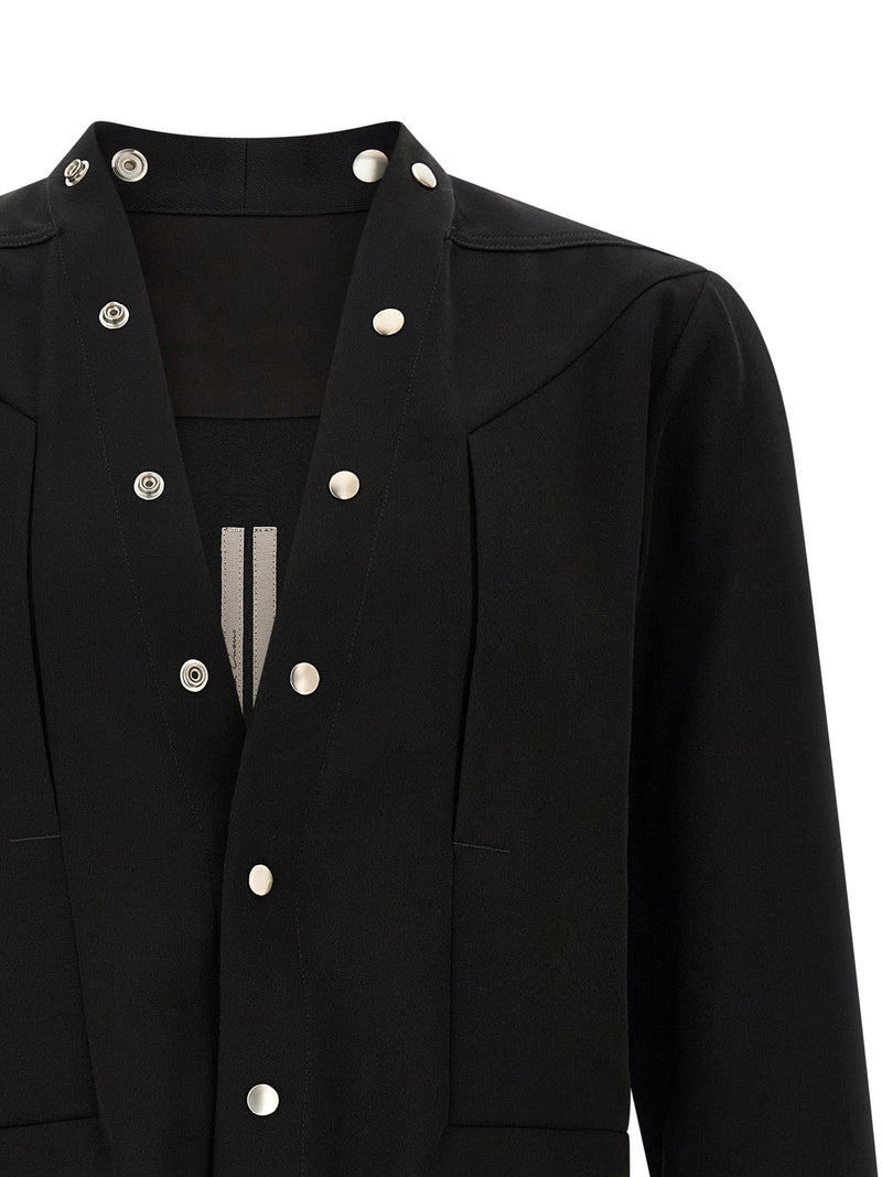 Rick Owens Black Cotton Blouse