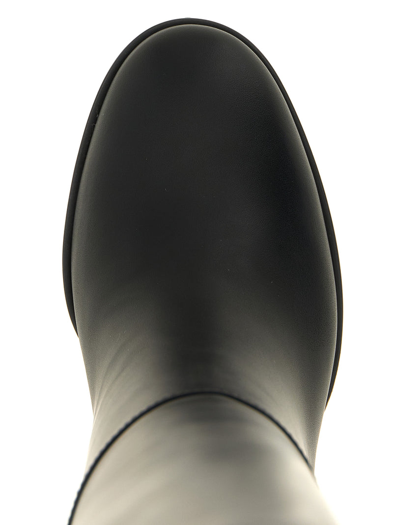 Gianvito Rossi Black Calfskin Over The Knee