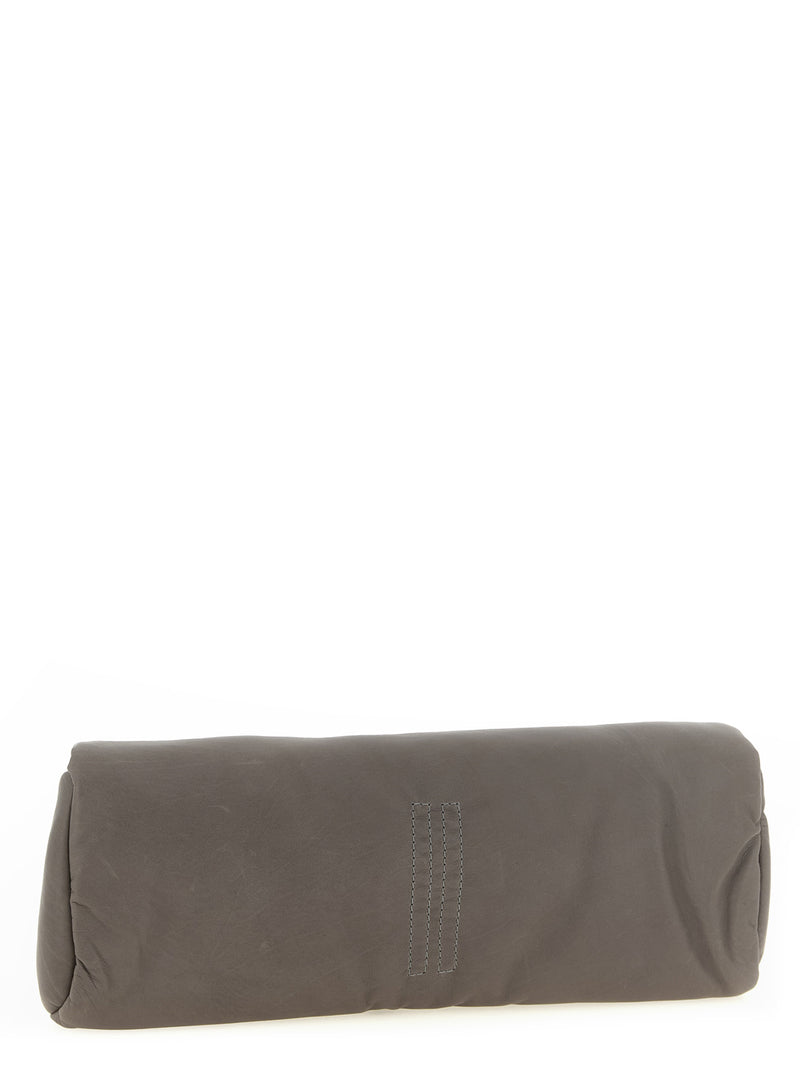 Rick Owens Gray Calfskin Clutch Bag