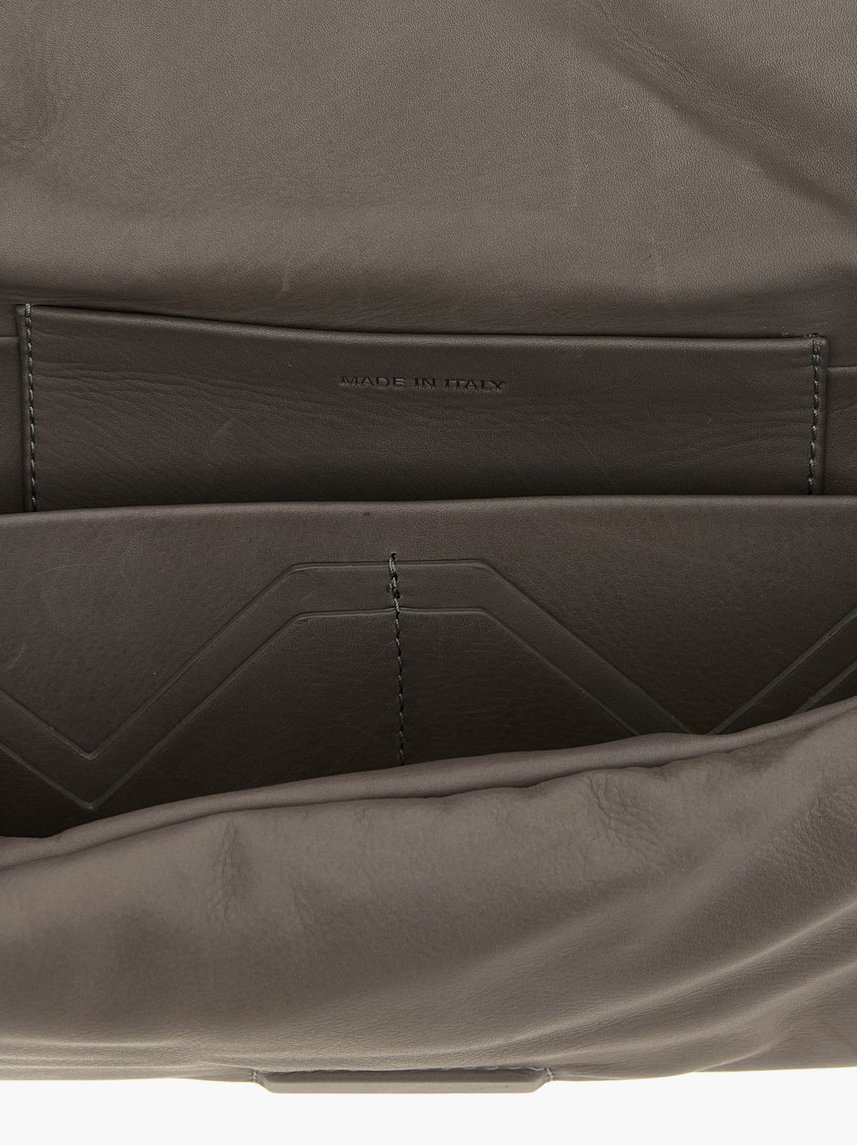 Rick Owens Gray Calfskin Clutch Bag