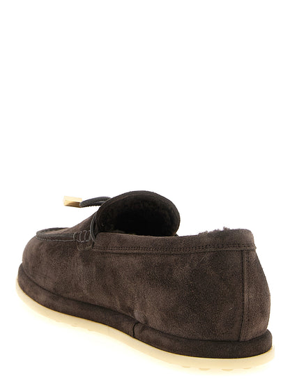 Tod's Brown Calfskin Slip-On Loafers