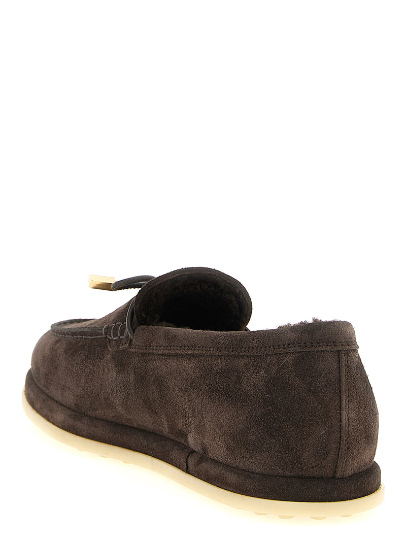 Tod's Brown Calfskin Slip-On Loafers