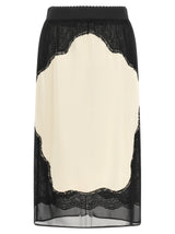 The Attico Bicolor Viscose Midi Skirt