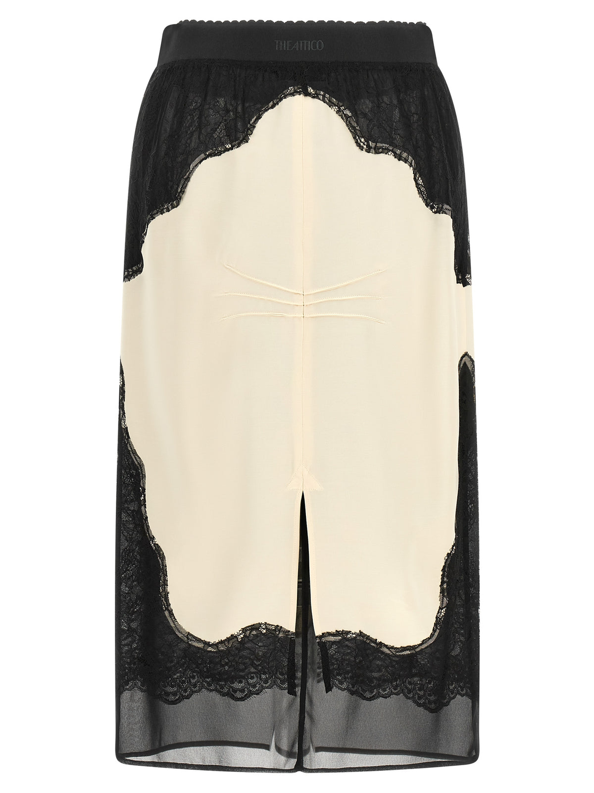 The Attico Bicolor Viscose Midi Skirt