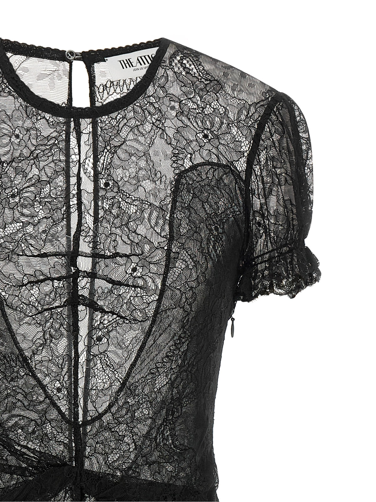 The Attico Black Polyamide Short Dress