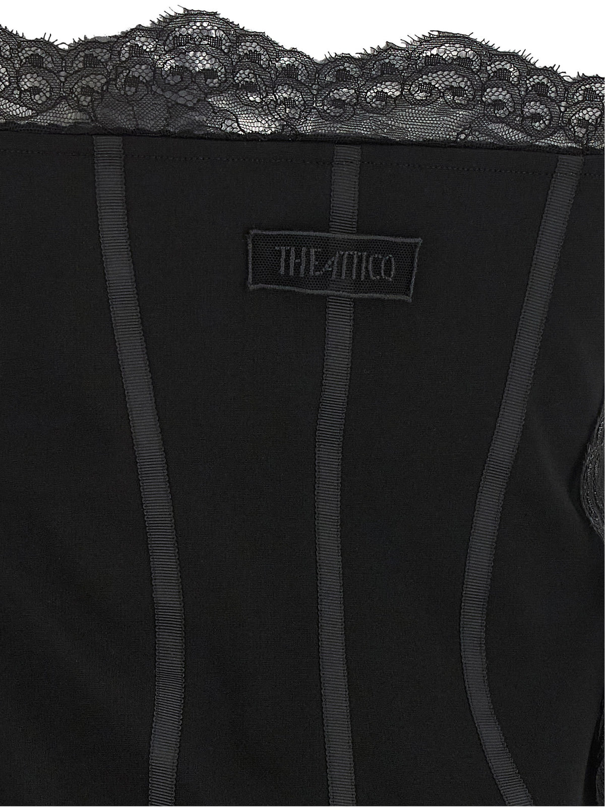 The Attico Black Polyamide Short Dress