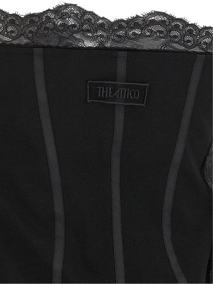 The Attico Black Polyamide Short Dress