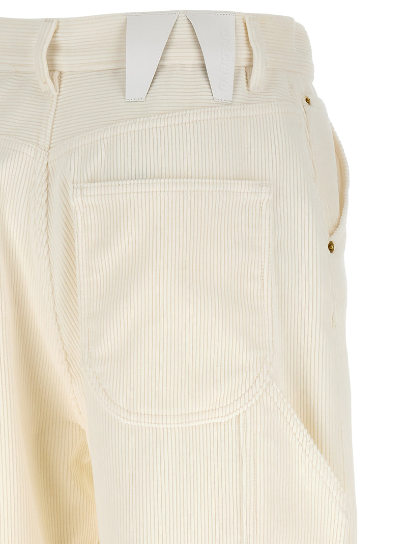 Darkpark White Cotton Casual Pants