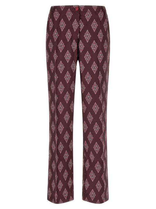 F.R.S. - FOR RESTLESS SLEEPERS Multicolor Silk Casual Pants