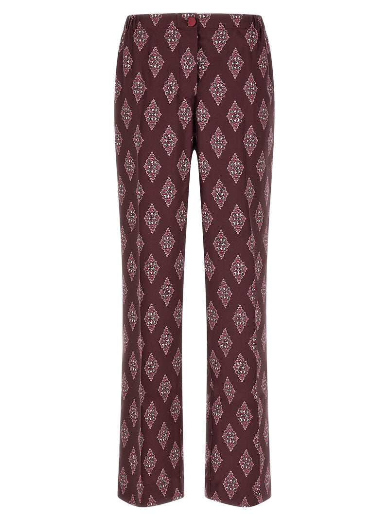F.R.S. - FOR RESTLESS SLEEPERS Multicolor Silk Casual Pants