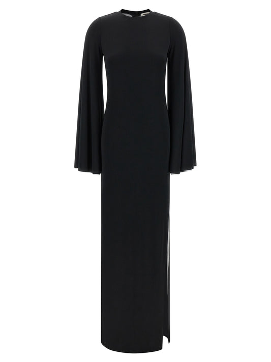 Darkpark Black Polyester Long Dress