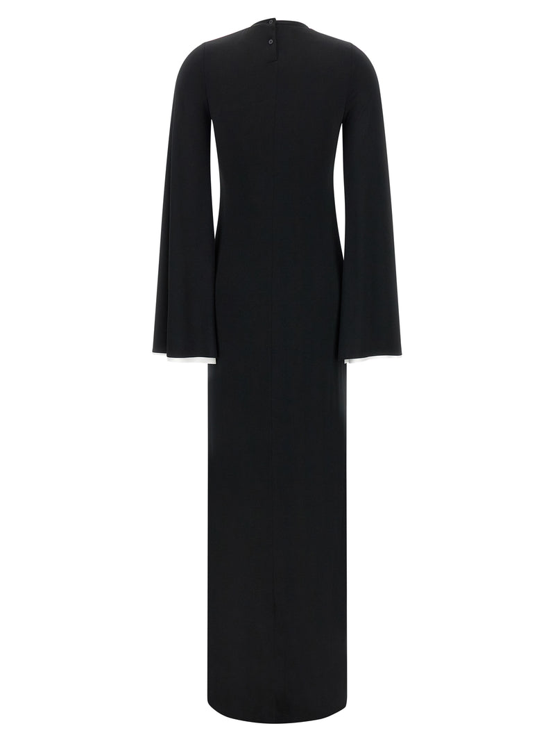 Darkpark Black Polyester Long Dress