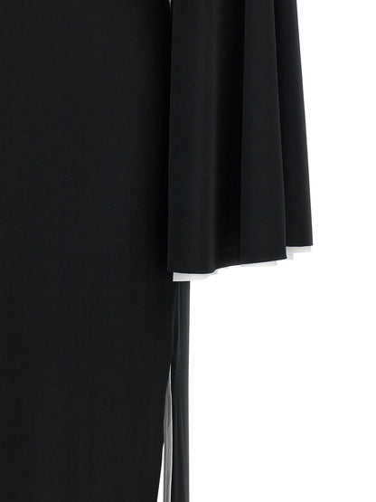 Darkpark Black Polyester Long Dress