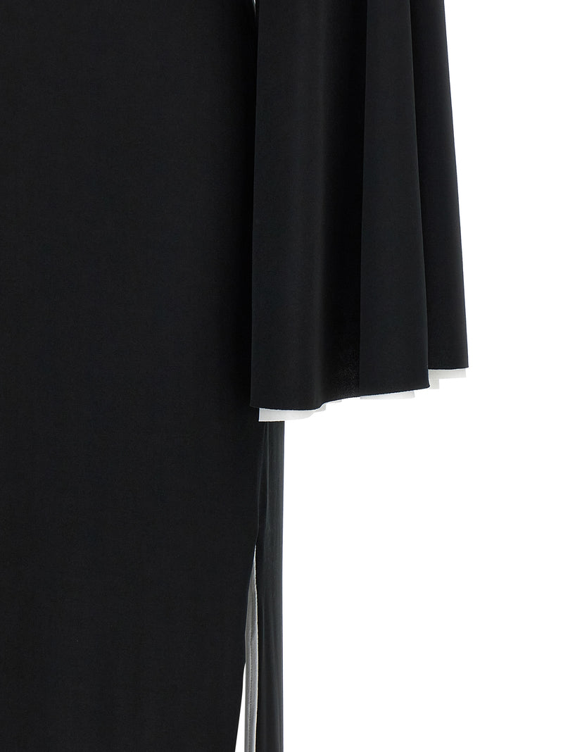 Darkpark Black Polyester Long Dress