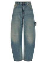 Darkpark Blue Cotton Relaxed Fit Jeans