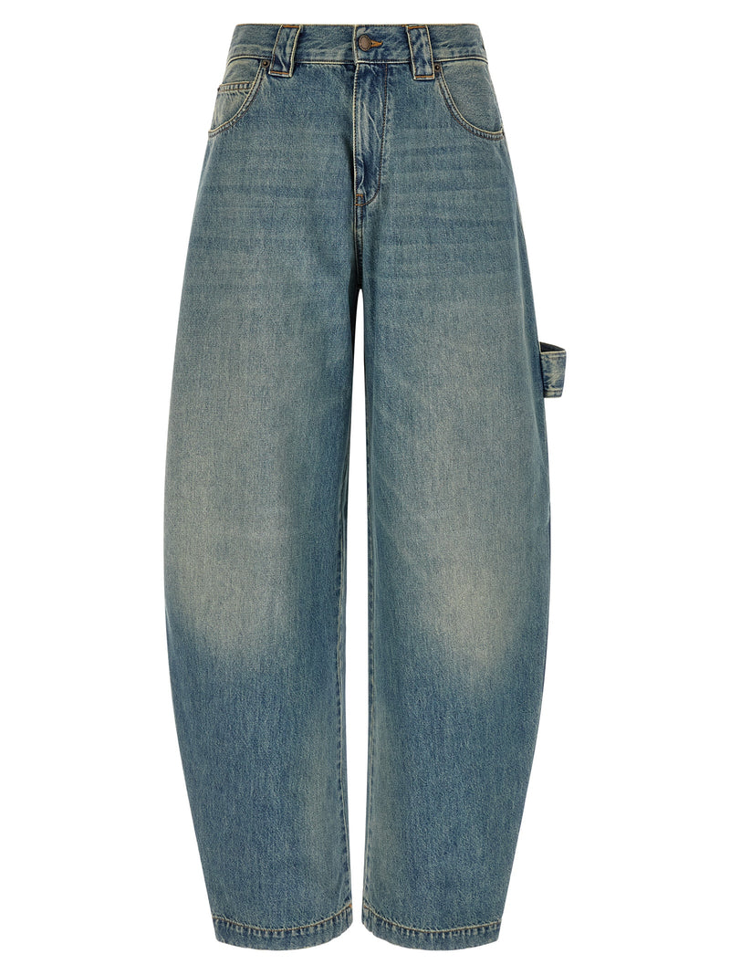 Darkpark Blue Cotton Relaxed Fit Jeans
