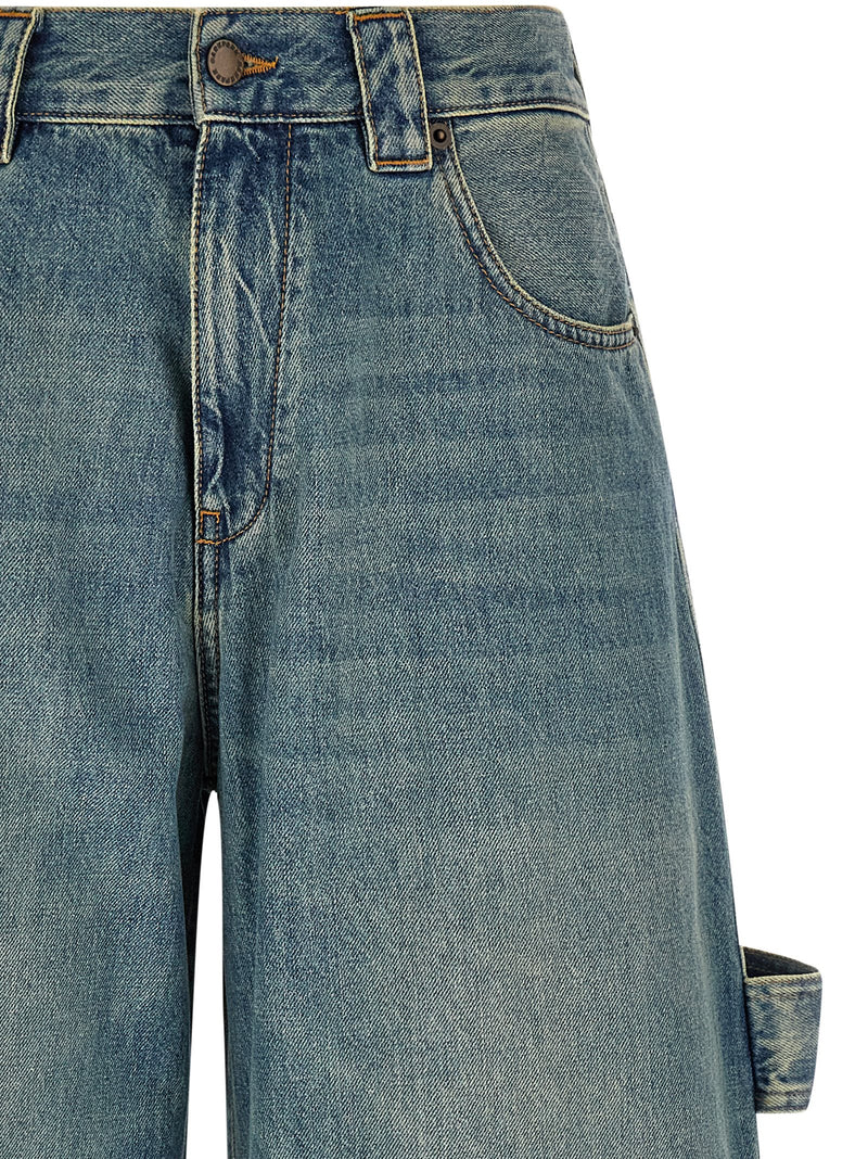 Darkpark Blue Cotton Relaxed Fit Jeans