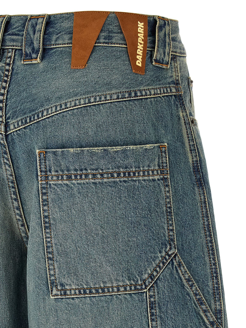 Darkpark Blue Cotton Relaxed Fit Jeans