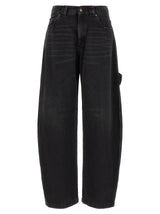Darkpark Black Cotton Relaxed Fit Jeans