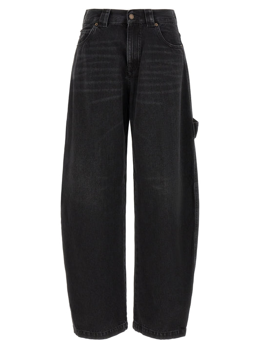 Darkpark Black Cotton Relaxed Fit Jeans