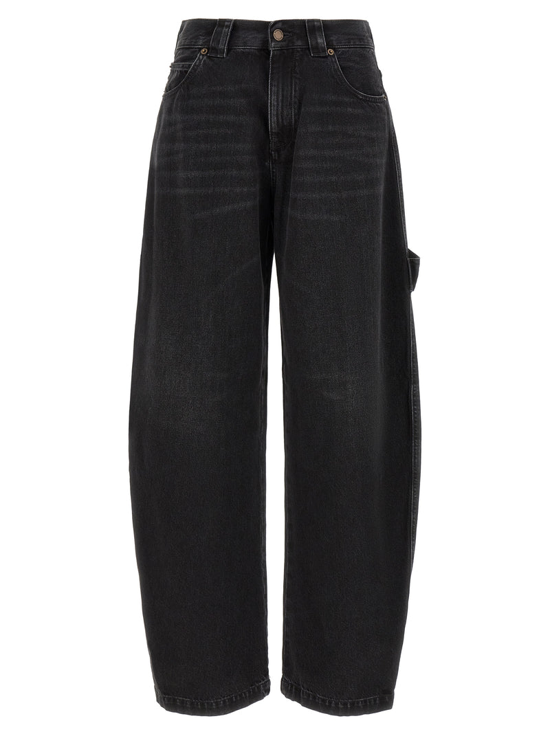 Darkpark Black Cotton Relaxed Fit Jeans