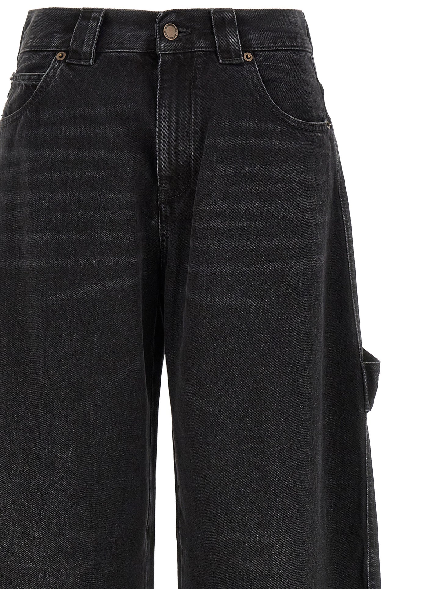 Darkpark Black Cotton Relaxed Fit Jeans