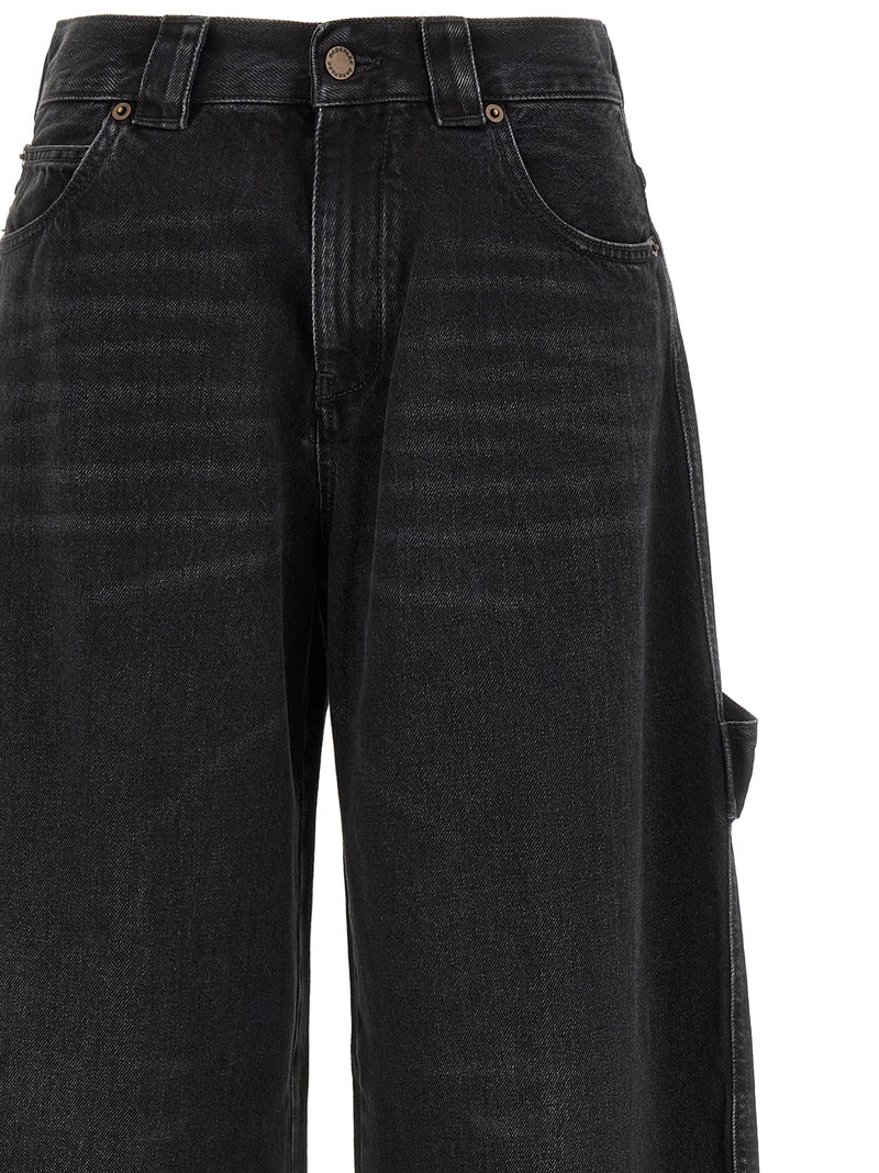 Darkpark Black Cotton Relaxed Fit Jeans
