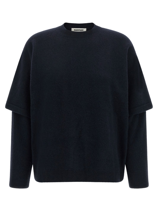 Darkpark Blue Merino Wool Cardigan