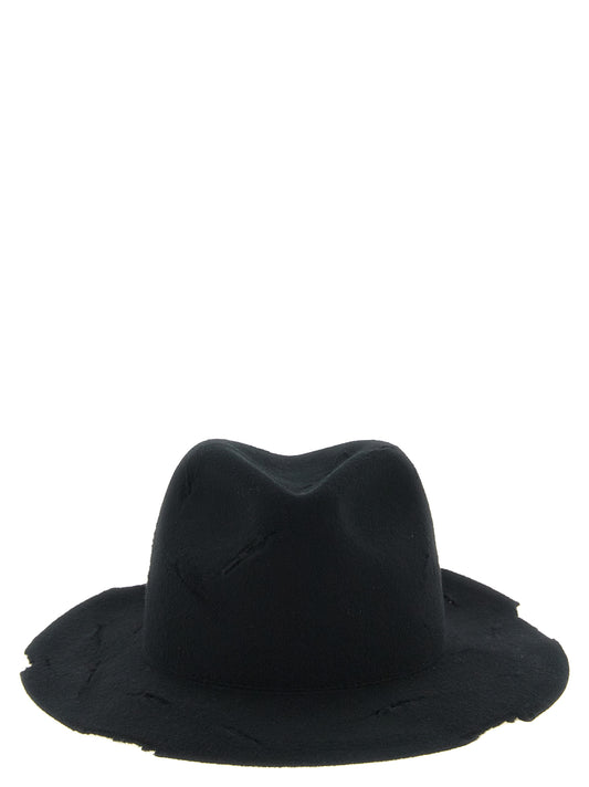 Yohji Yamamoto Black Wool Fedora