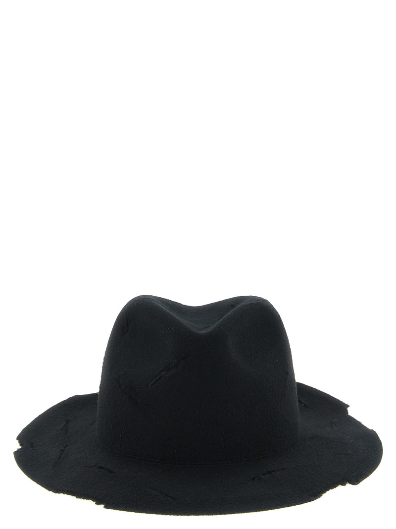 Yohji Yamamoto Black Wool Fedora